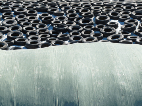Collecte de pneus de couverture de silo