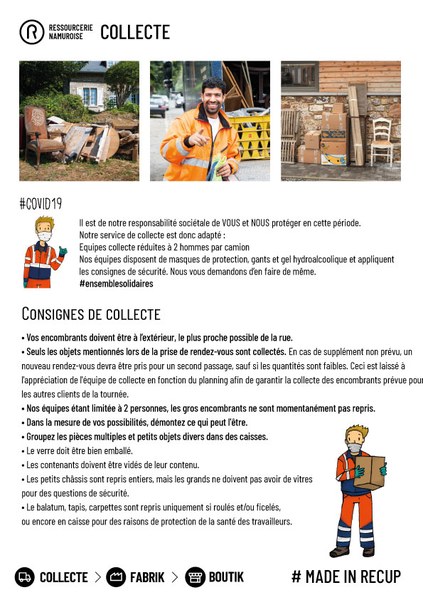 Consignes collecte covid